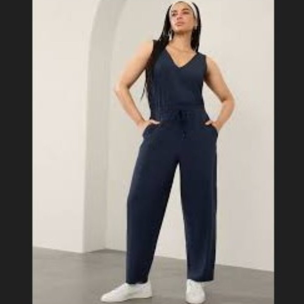 Athleta Avenue Jumpsuit NWT, 1X Navy